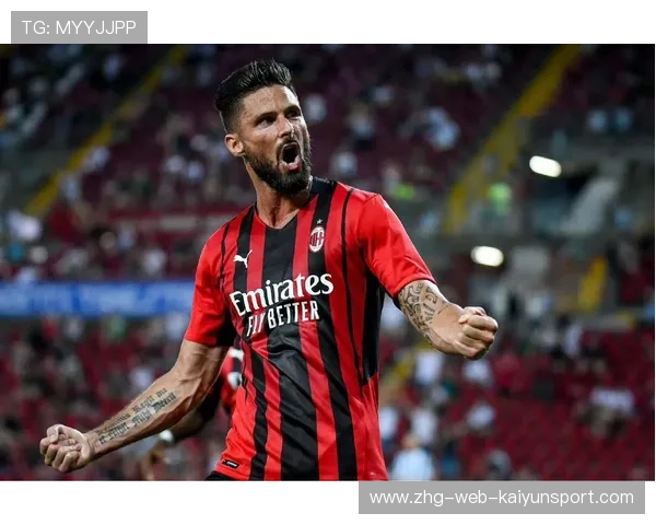 吉鲁高点点破AC米兰防线建功